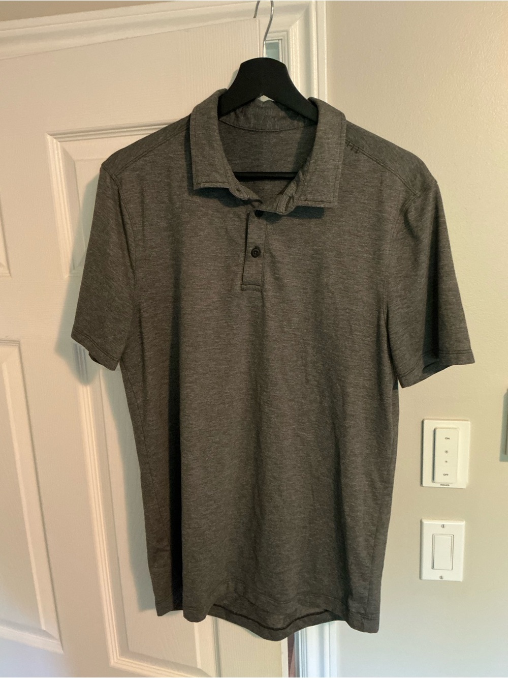 lululemon athletica Men's Heather Charcoal Polo